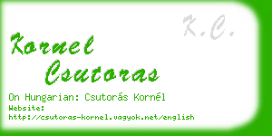 kornel csutoras business card